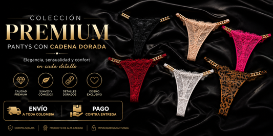 ✨💎 PANTY EN ENCAJE CON CADENA DORADA – COLECCIÓN PREMIUM 💎✨