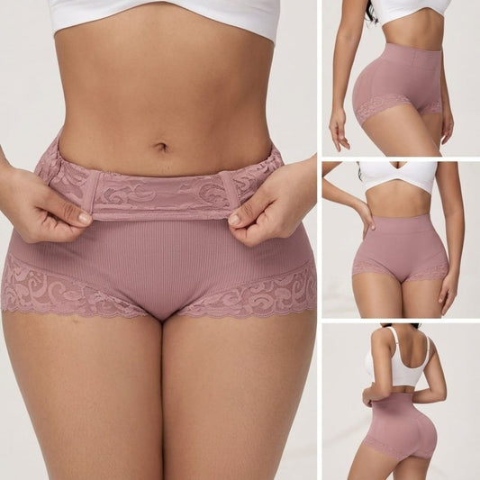 🔥PANTY LEVANTA COLA CON CONTROL DE ABDOMEN Y ENCAJE SILICONADO 💎
