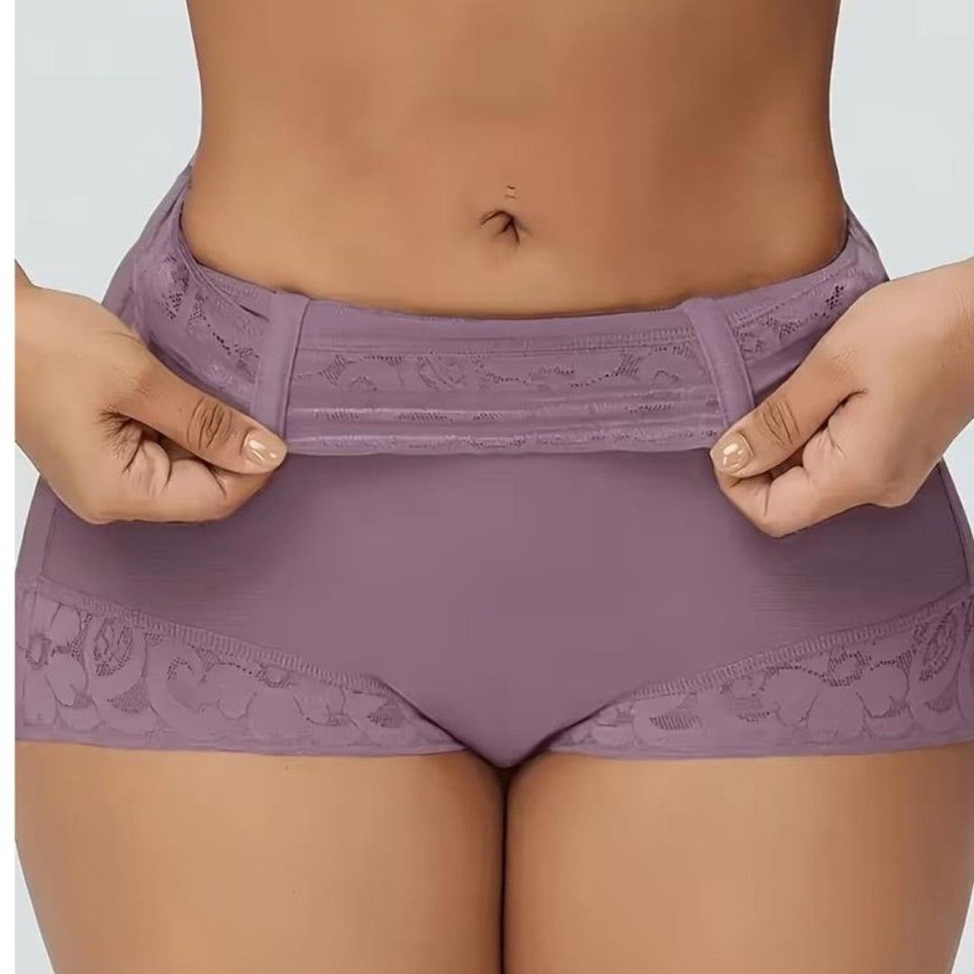 🔥PANTY LEVANTA COLA CON CONTROL DE ABDOMEN Y ENCAJE SILICONADO 💎