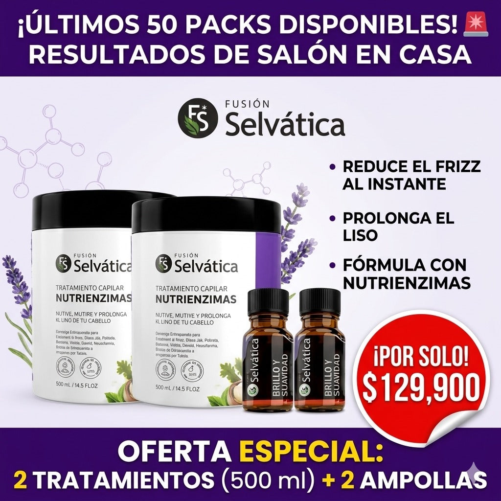 💥TRATAMIENTO ADIOS FRIZZ POR 500 ml✨FUSION SELVATICA💥