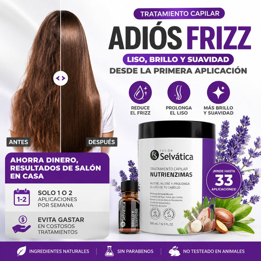 💥TRATAMIENTO ADIOS FRIZZ POR 500 ml✨FUSION SELVATICA💥