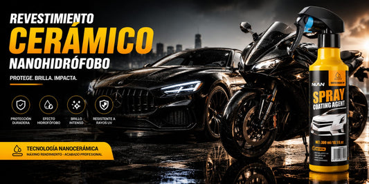 🔥🏍️Spray Cerámico Nanohidrófobo para Autos y Motos🏍️🔥