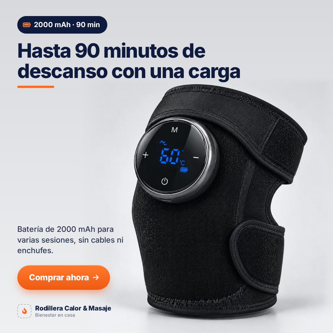 🔥💪 SÚPER RODILLERA Y HOMBRERA TÉRMICA RECARGABLE ♨️⚡ MASAJE CON CALOR Y VIBRACIÓN 🔋✨