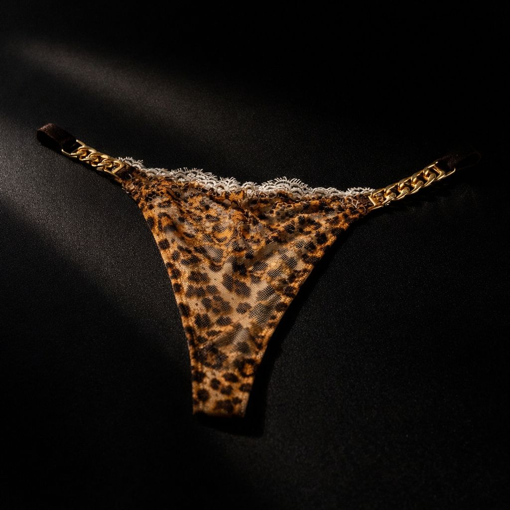 ✨💎 PANTY EN ENCAJE CON CADENA DORADA – COLECCIÓN PREMIUM 💎✨