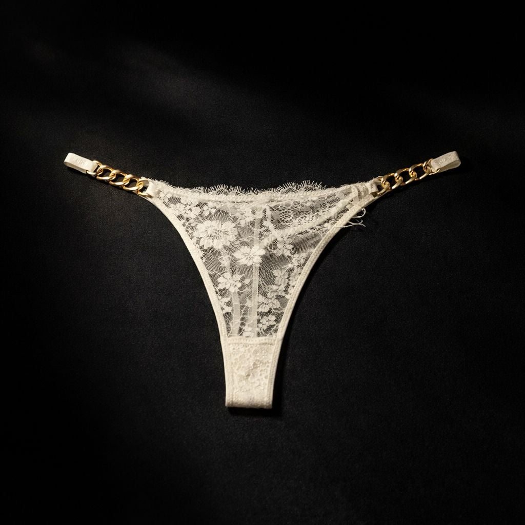 ✨💎 PANTY EN ENCAJE CON CADENA DORADA – COLECCIÓN PREMIUM 💎✨