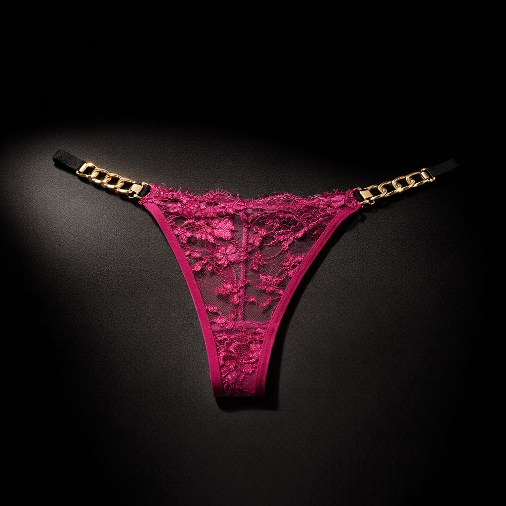 ✨💎 PANTY EN ENCAJE CON CADENA DORADA – COLECCIÓN PREMIUM 💎✨