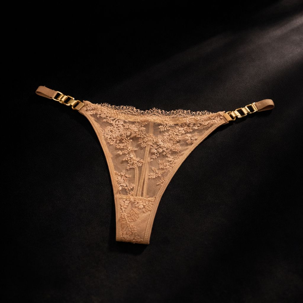 ✨💎 PANTY EN ENCAJE CON CADENA DORADA – COLECCIÓN PREMIUM 💎✨