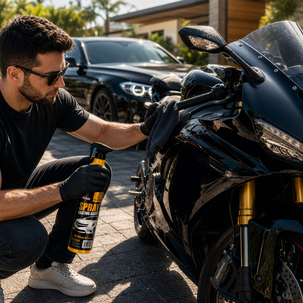 🔥🏍️Spray Cerámico Nanohidrófobo para Autos y Motos🏍️🔥
